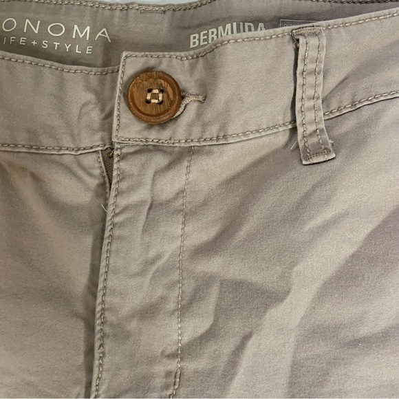 Sonoma Life Womens Cargo Shorts Plus Size 14 Tan Beige Pockets Knee Length - Picture 11 of 11